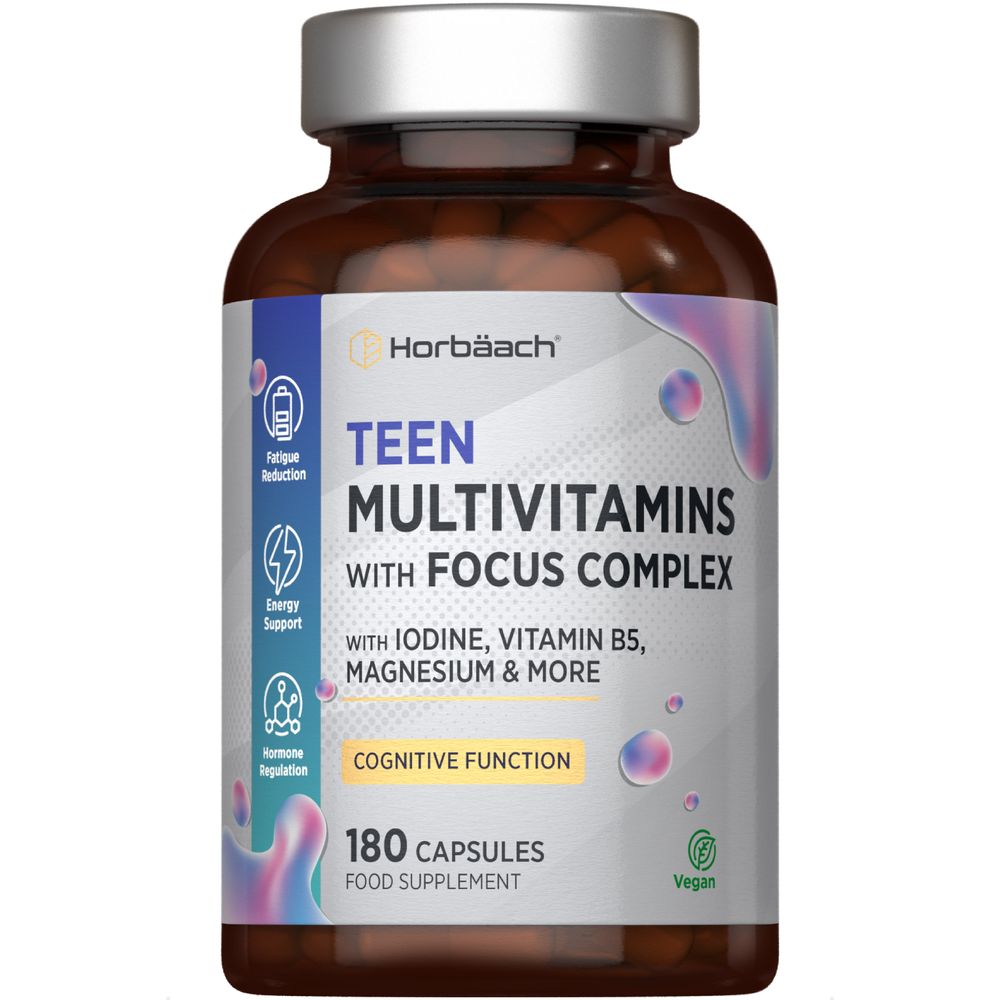 Multivitamins with Focus Complex for Teens | 180 Capsules