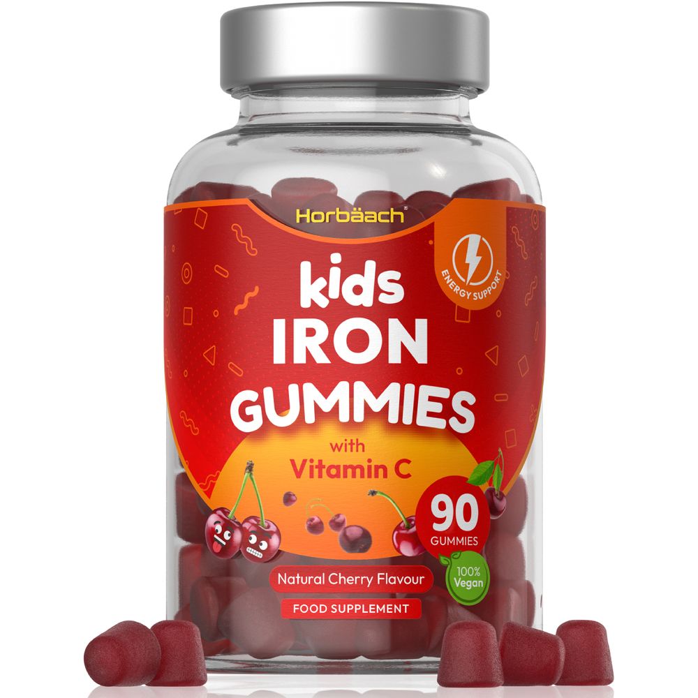 Iron with Vitamin C for Kids | 90 Gummies