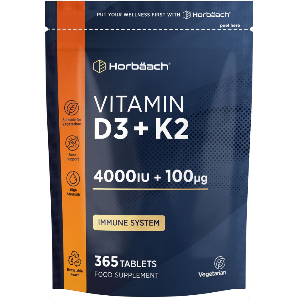 Vitamin D3 4000 IU & K2 MK7 100 µg | 365 Tablets