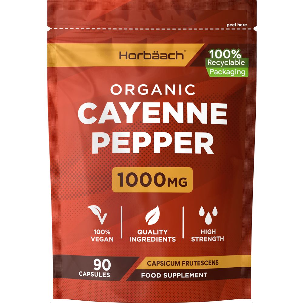 Cayenne Pepper 1000 mg | Organic | 90 Capsules