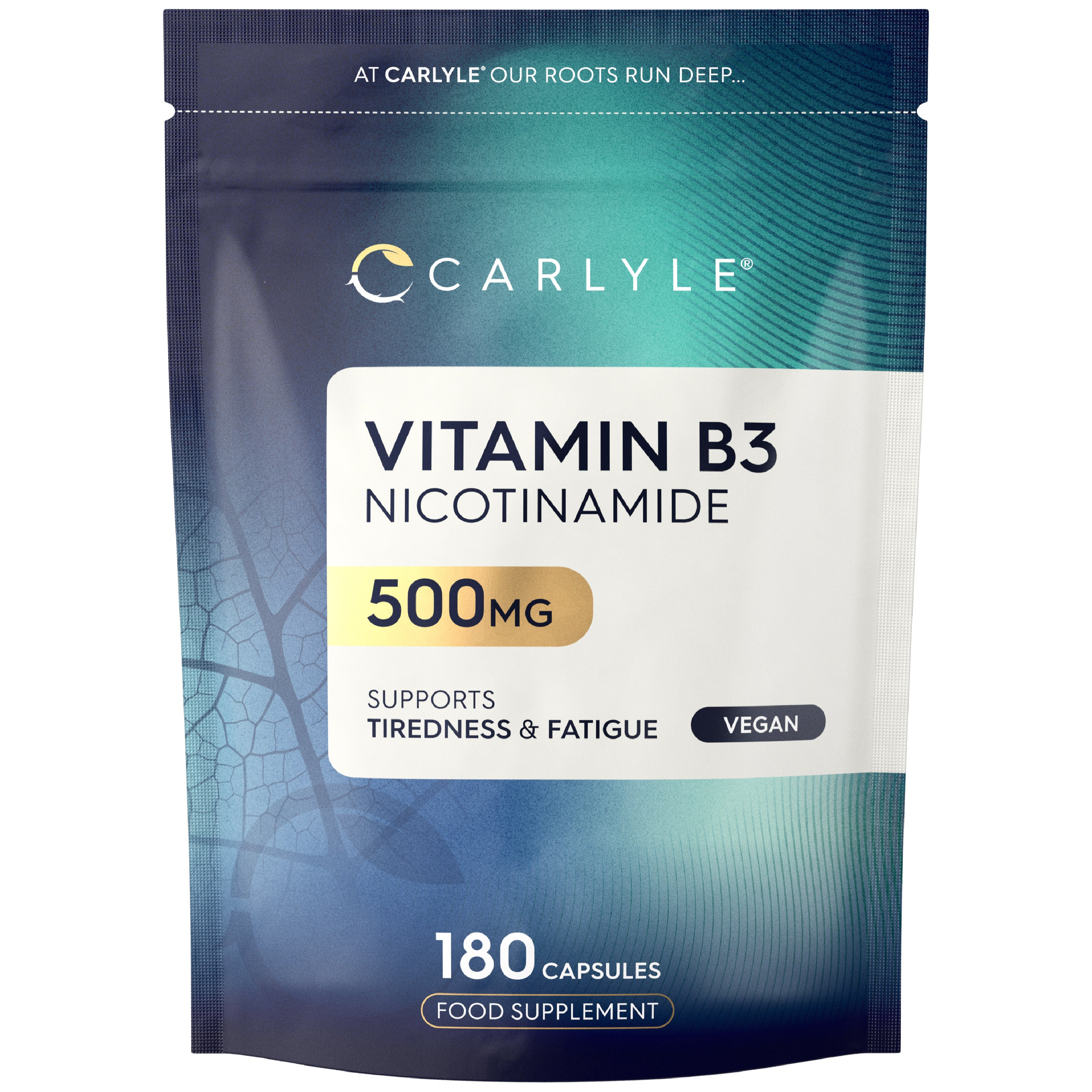 Vitamin B3 Niacin 500 mg | 180 Capsules