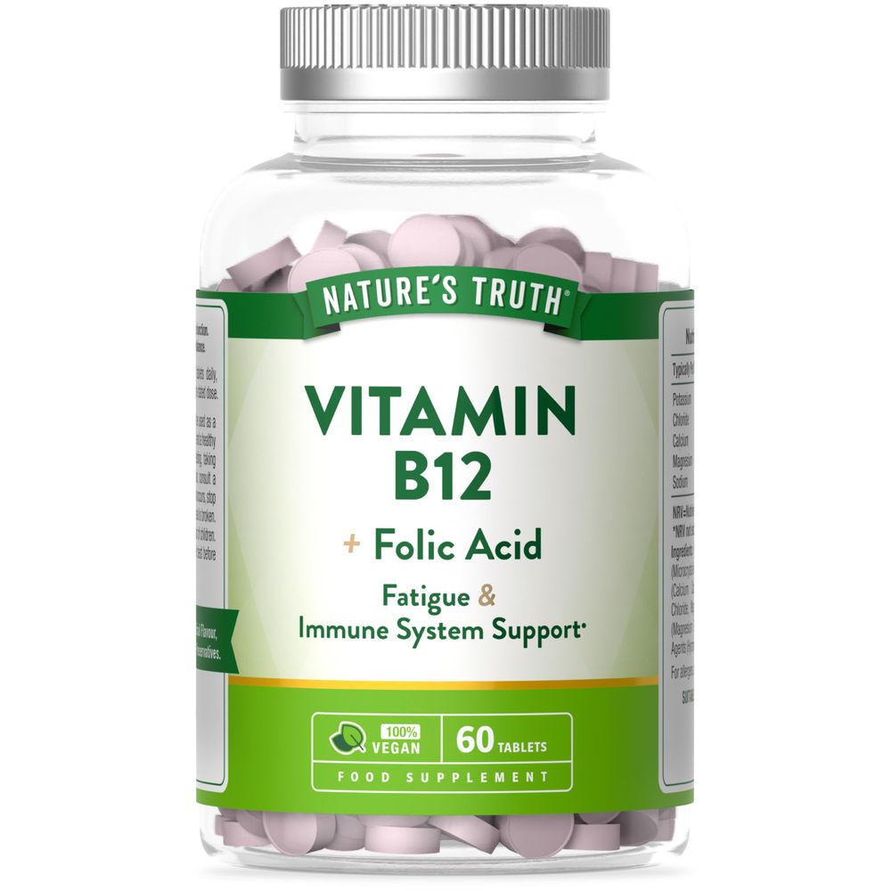 Vitamin B12 with Folic Acid | 60 Tablets