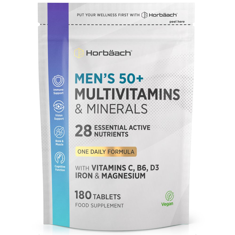 Multivitamins and Mineral for Men 50 Plus | 180 Tablets