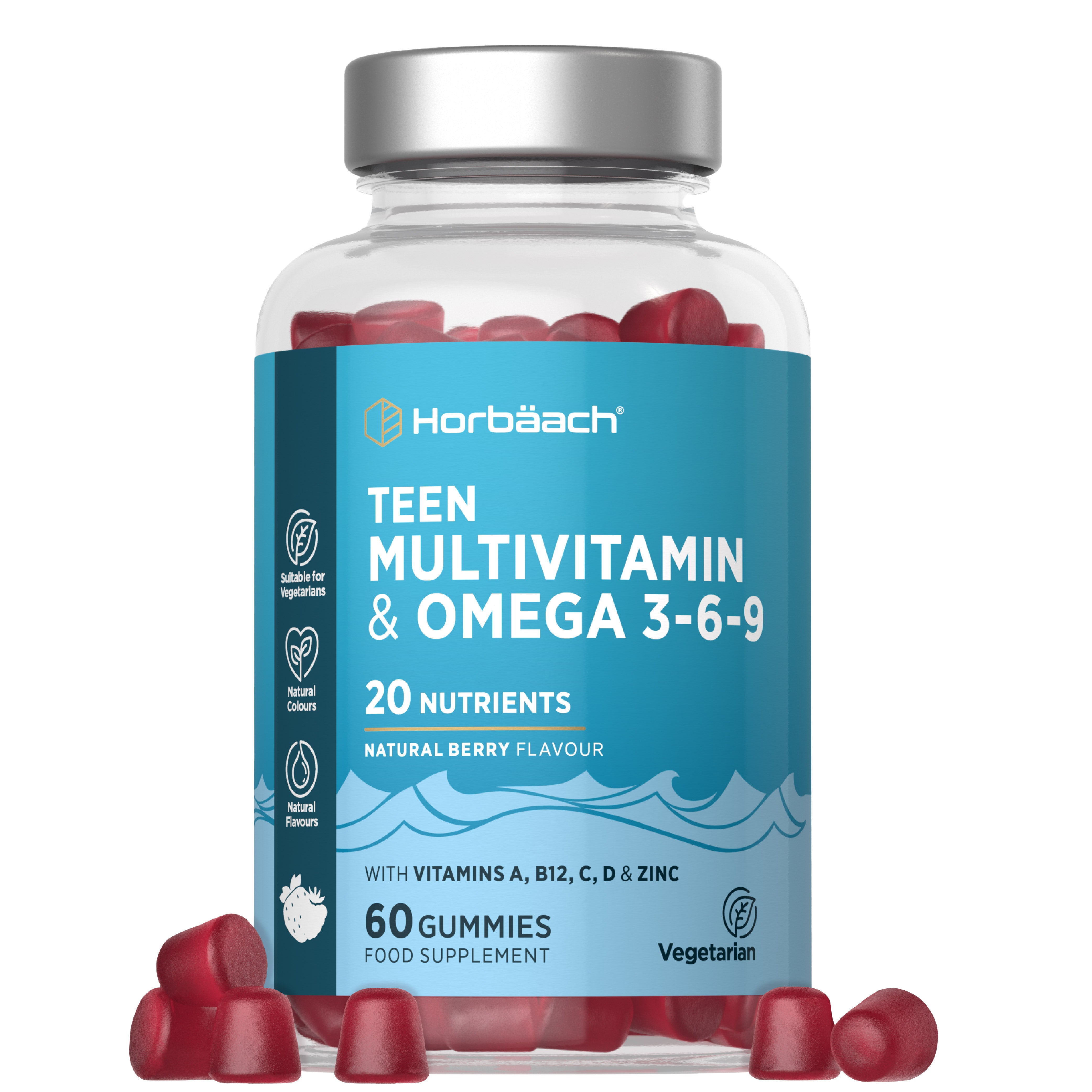 Multivitamin and Omega 369 for Teens | 60 Gummies