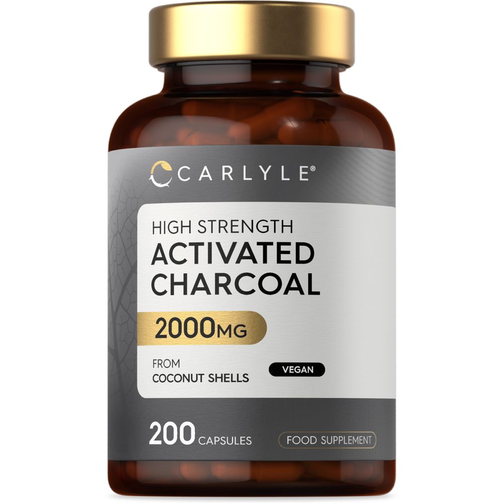 Activated Charcoal 2000 mg | 200 Capsules