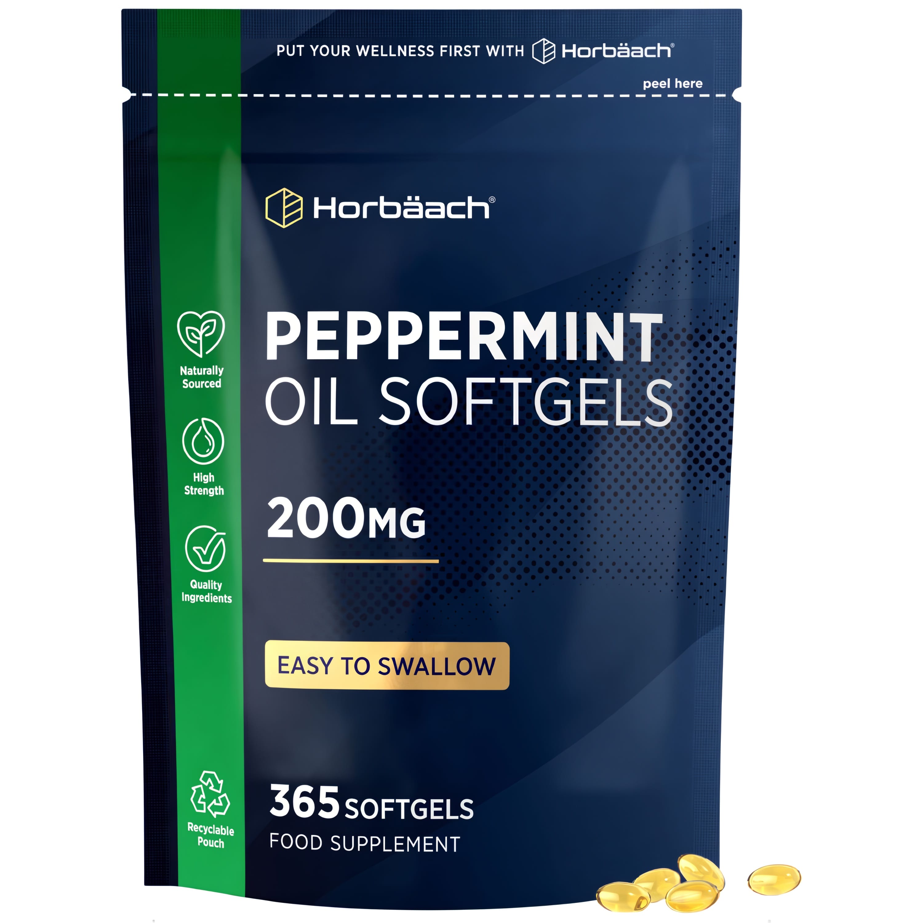 Peppermint Oil 200 mg | 365 Softgels