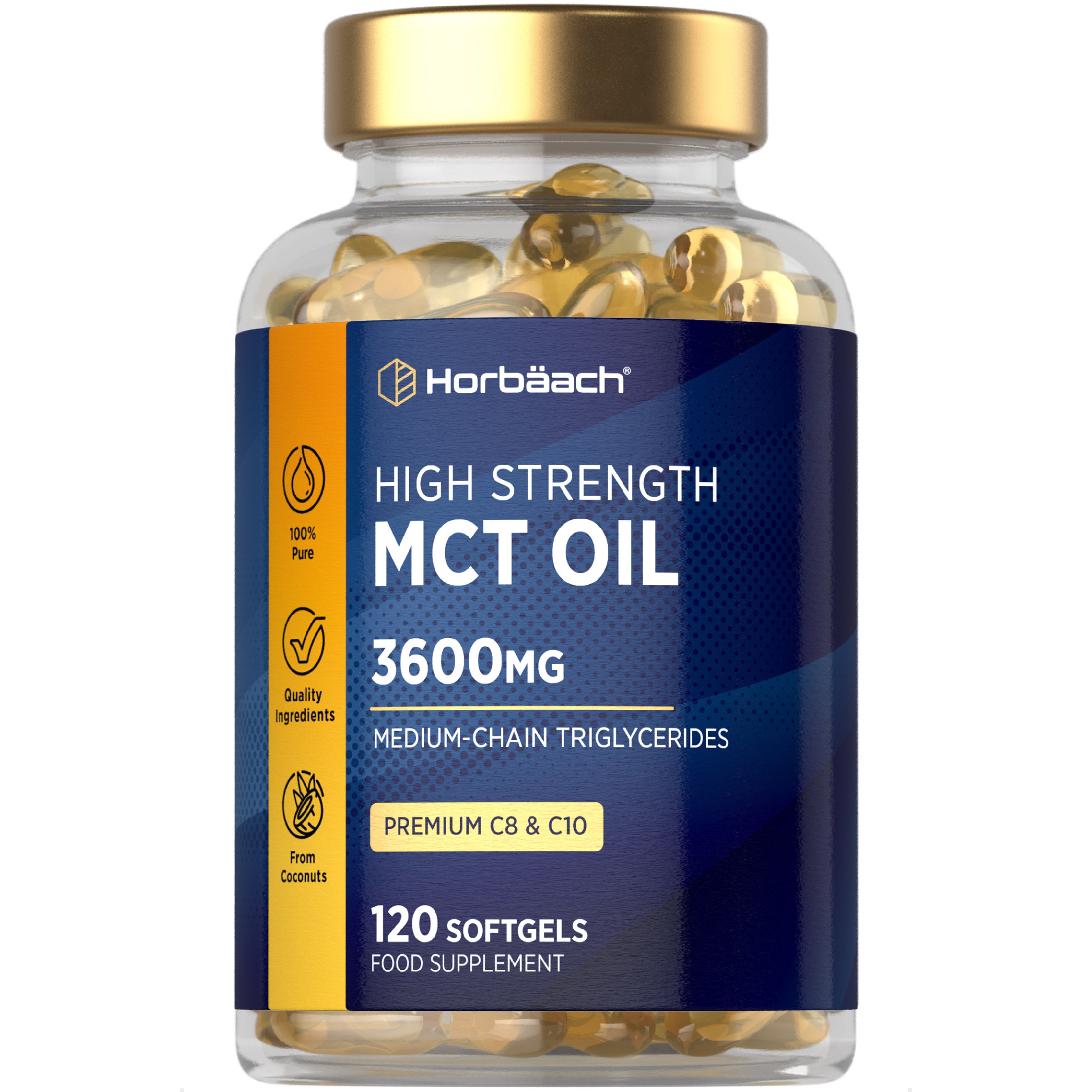 MCT Oil 3600 mg | C8 & C10 | 120 Softgels