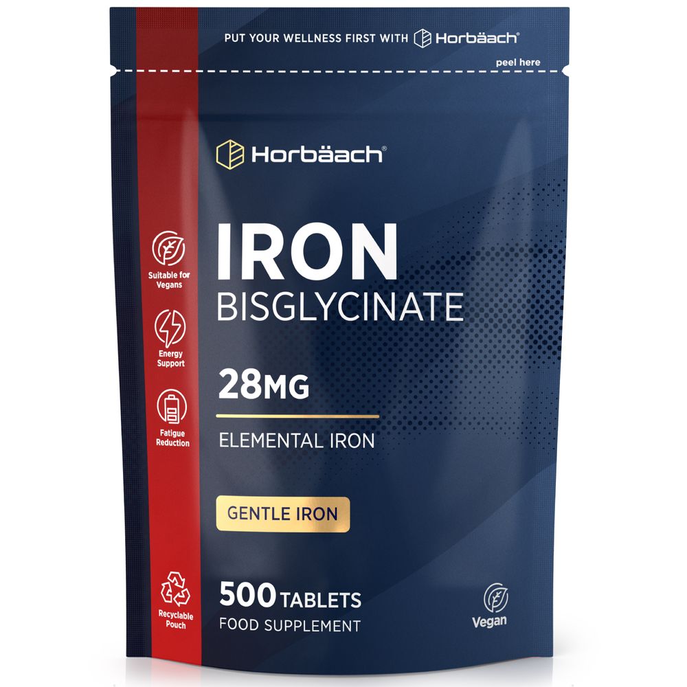 Iron Bisglycinate 28 mg | 500 Tablets