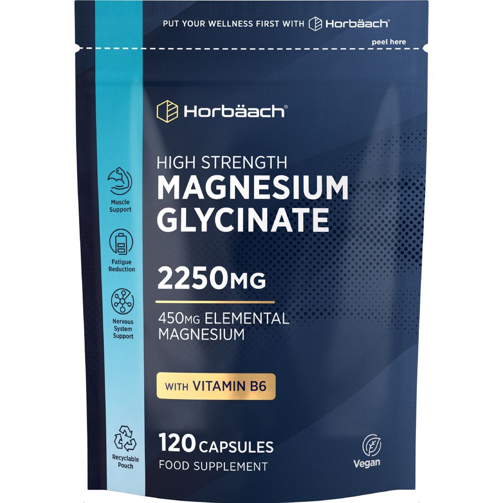 Magnesium Glycinate 2250 mg | 120 Capsules