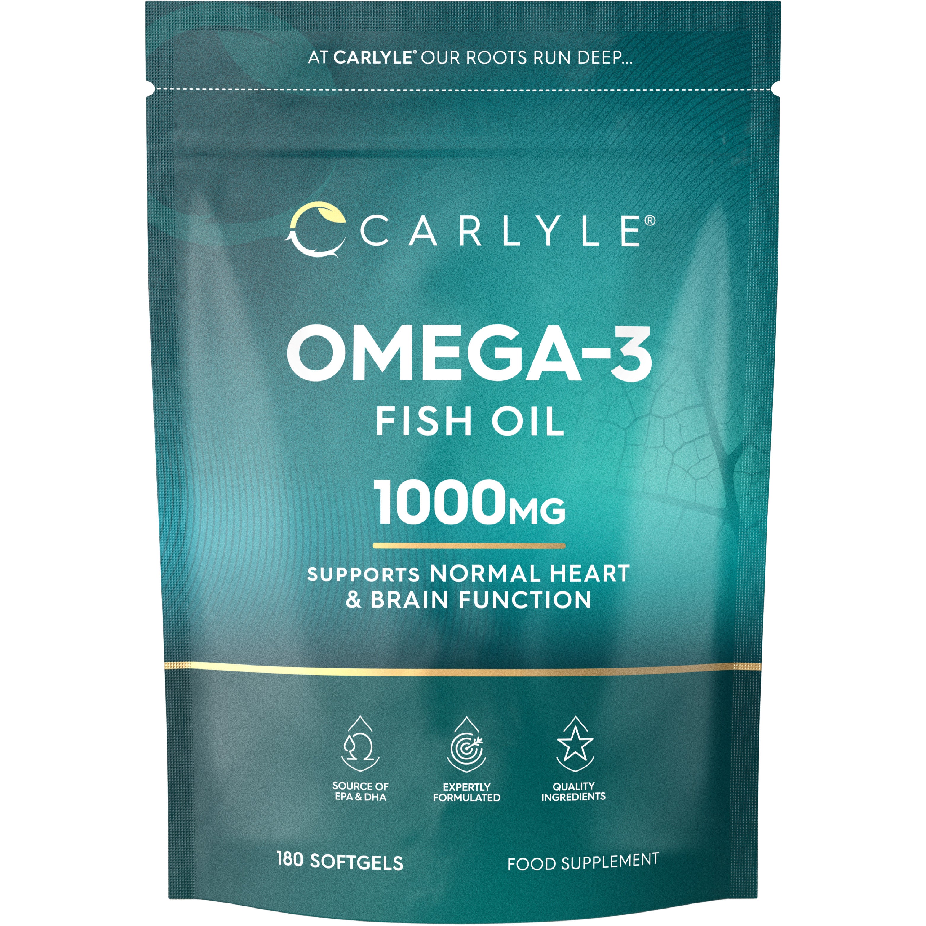 Omega 3 Fish Oil 1000 mg | 180 Softgels