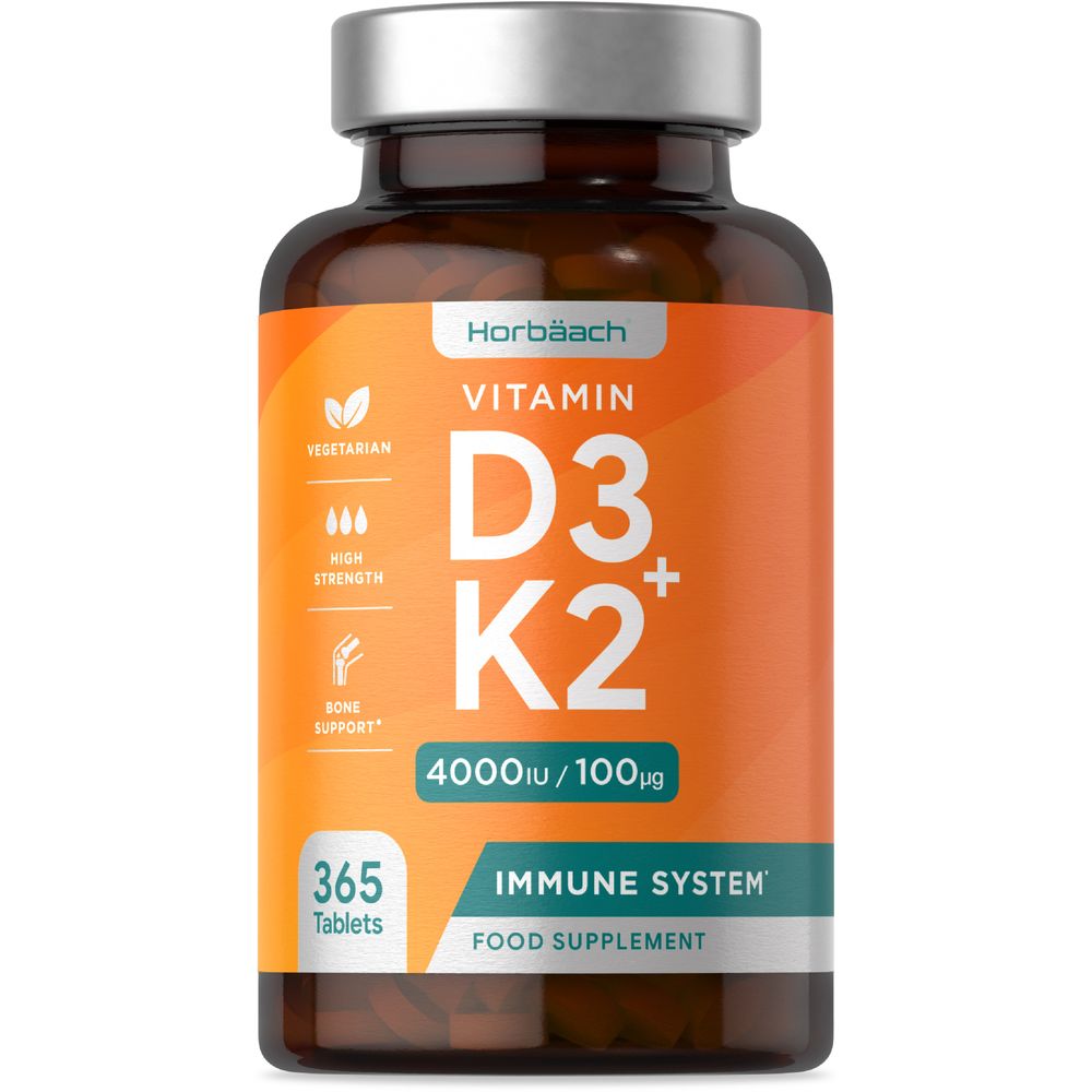 Vitamin D3 4000 IU & K2 MK7 100 µg | 365 Tablets