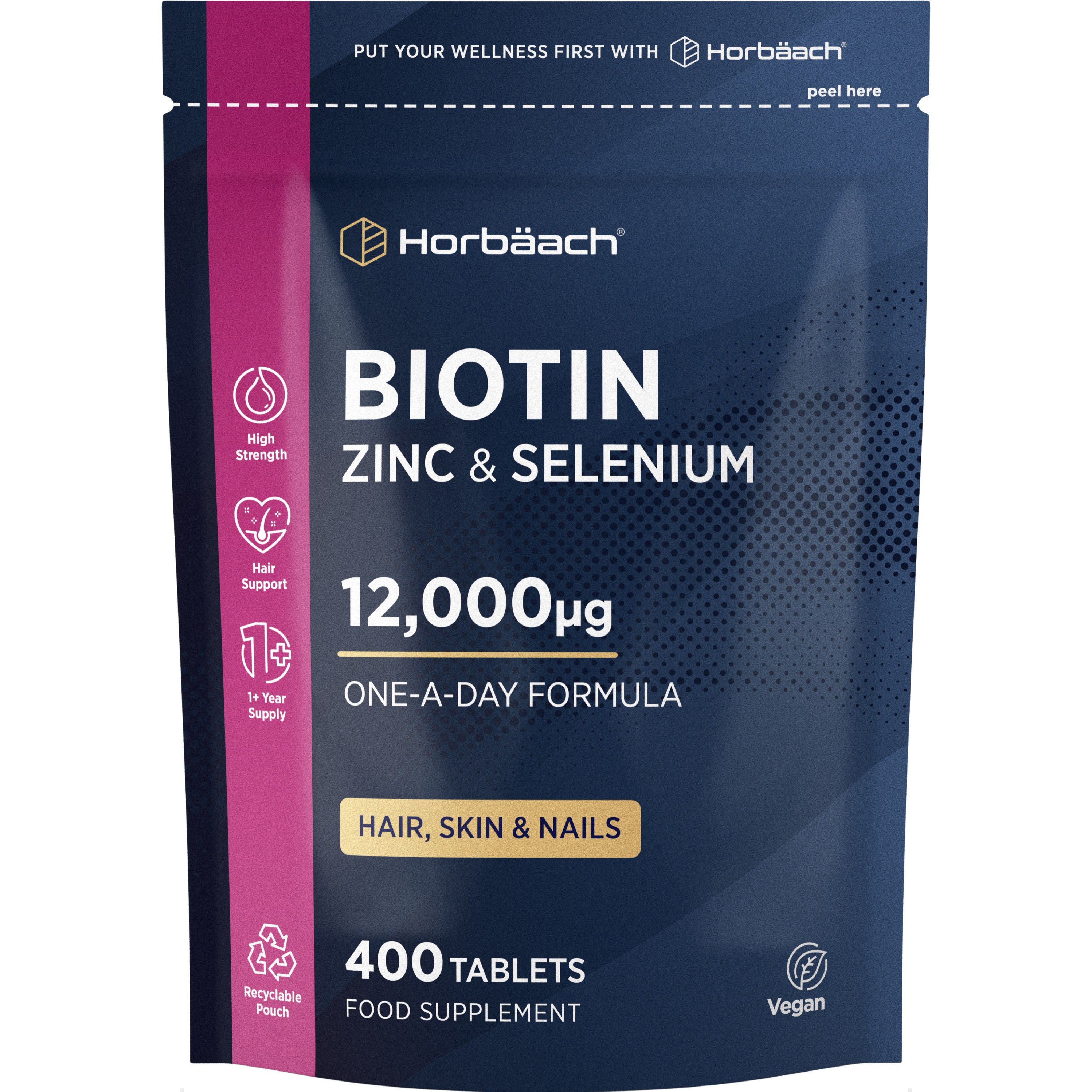 Biotin 12,000 ug | 400 Tablets