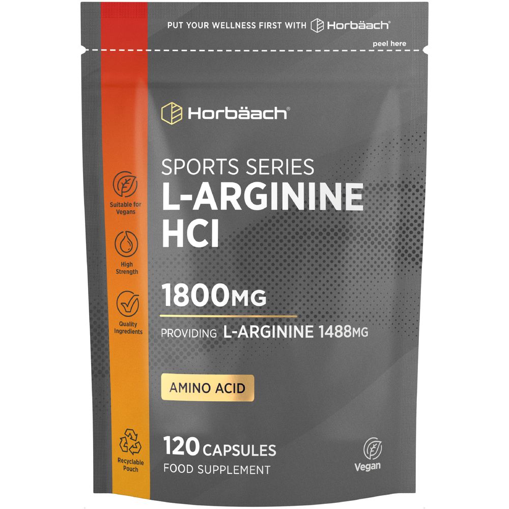 L-Arginine HCI 1800 mg | 120 Capsules