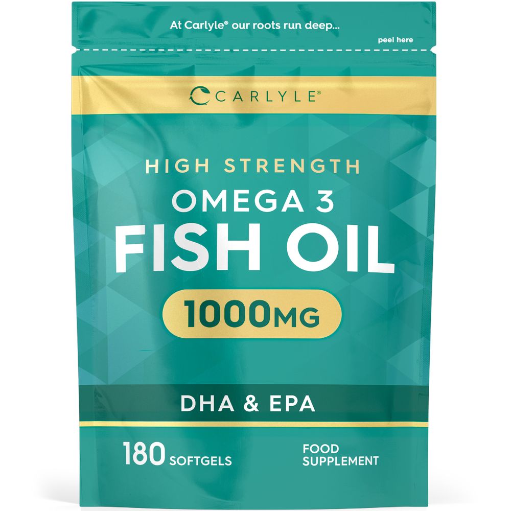 Omega 3 Fish Oil 1000 mg | 180 Softgels 