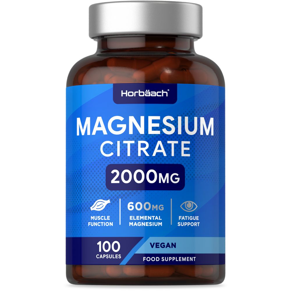 Magnesium Citrate 2000 mg | 100 Capsules