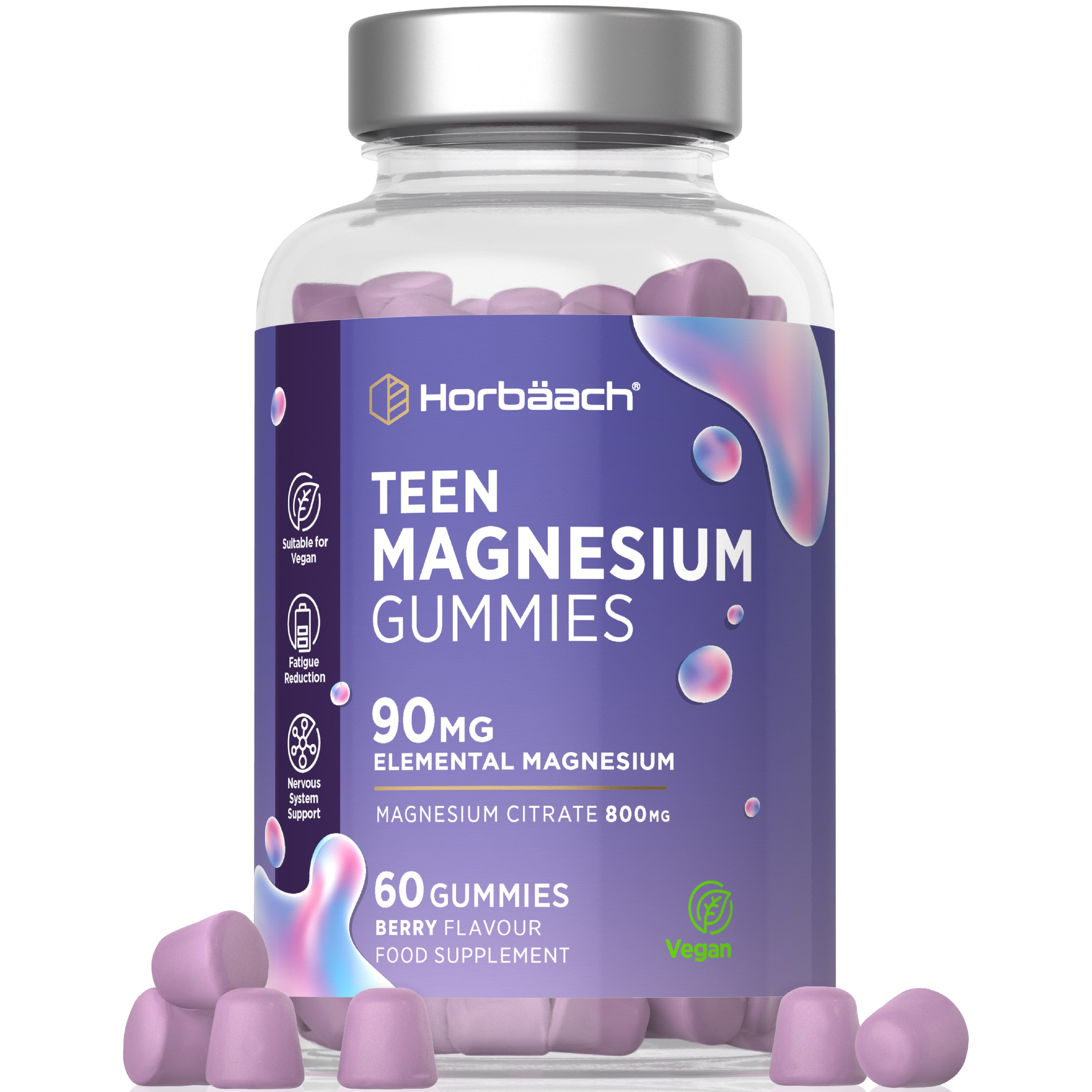 Magnesium for Teens 90 mg | 60 Gummies