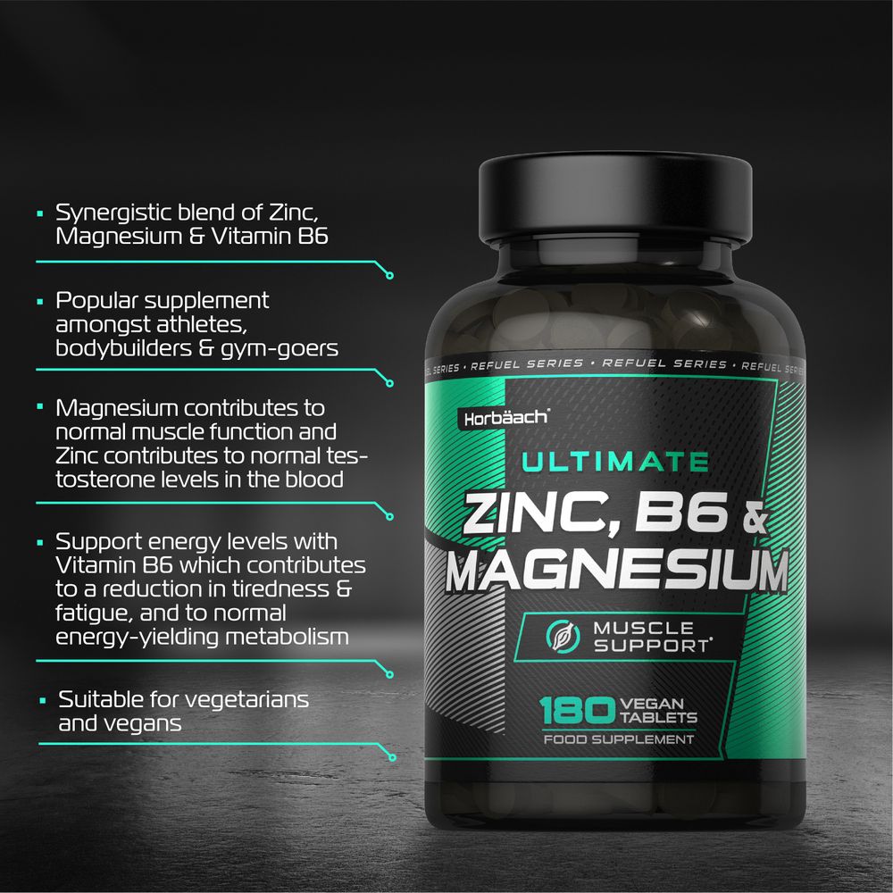 Zinc, Magnesium and Vitamin B6 | 180 Tablets