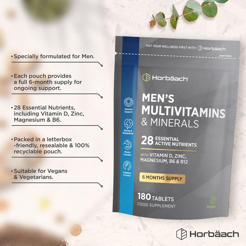 Multivitamins and Minerals for Men | 180 Tablets