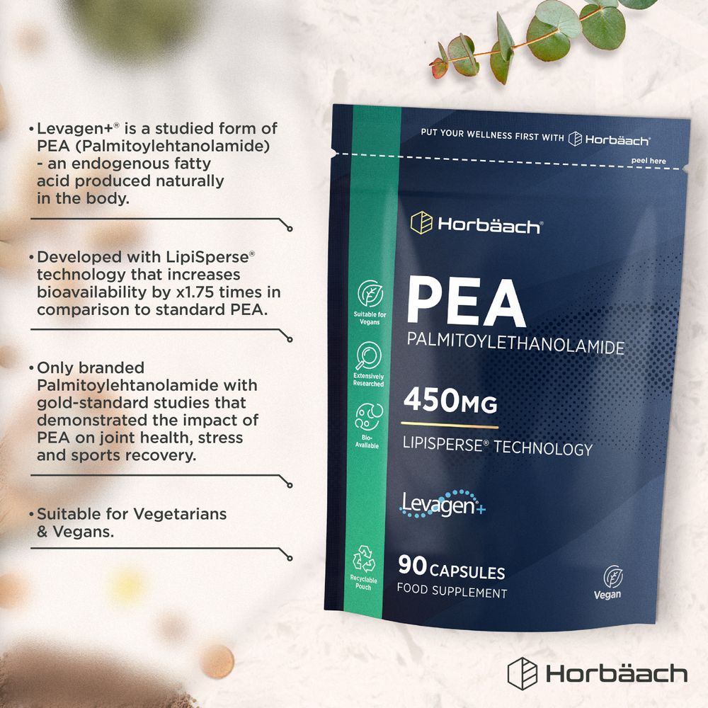 PEA Palmitoylethanolamide 450 mg | 90 Capsules
