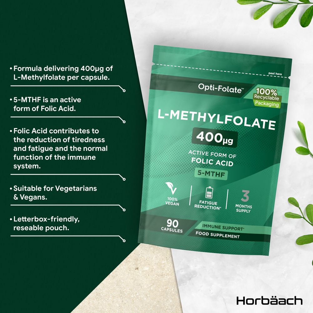 L-Methlyfolate 400 ug | 90 Capsules