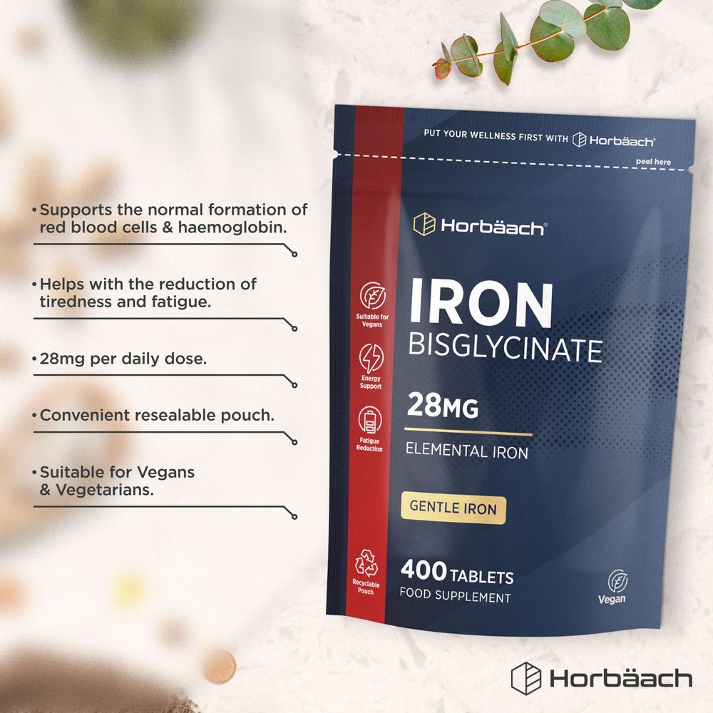 Iron Bisglycinate 28 mg | 400 Tablets