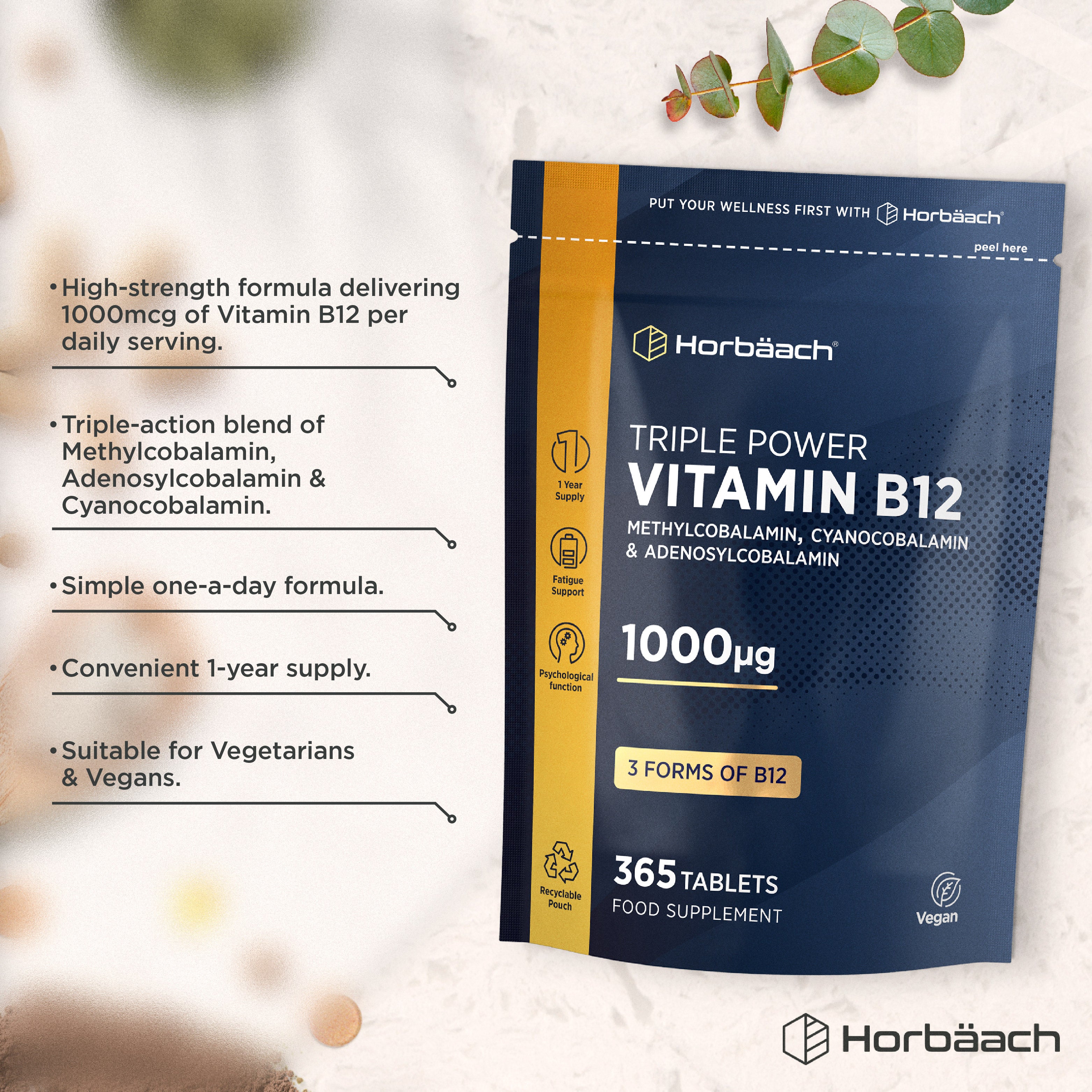 Vitamin B12 Tablets High Strength | 365 Count