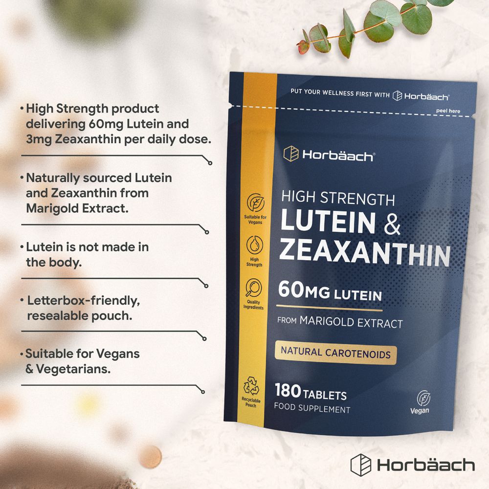 Lutein 60 mg and Zeaxanthin | 180 Tablets