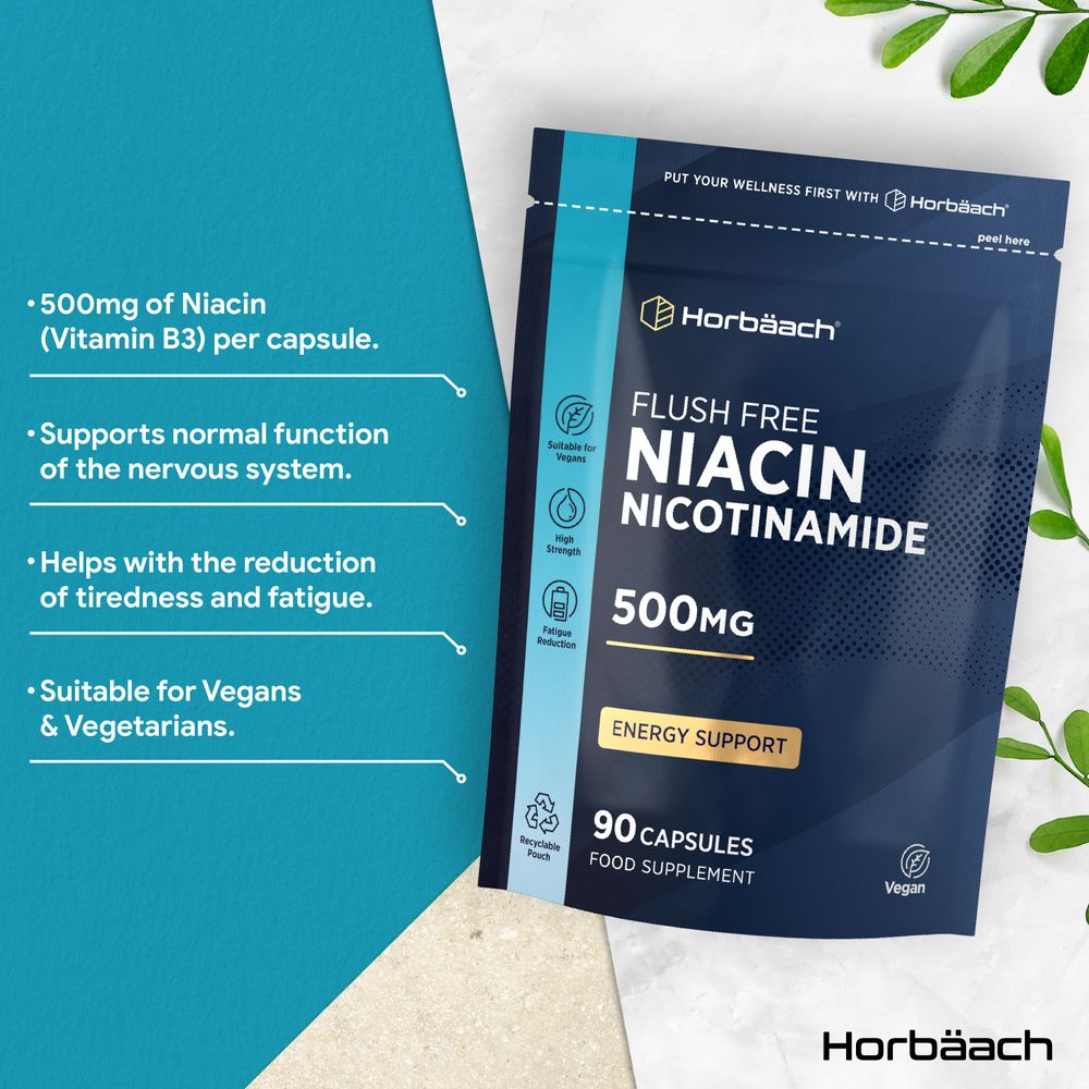 Vitamin B3 Niacin 500 mg | 90 Capsules