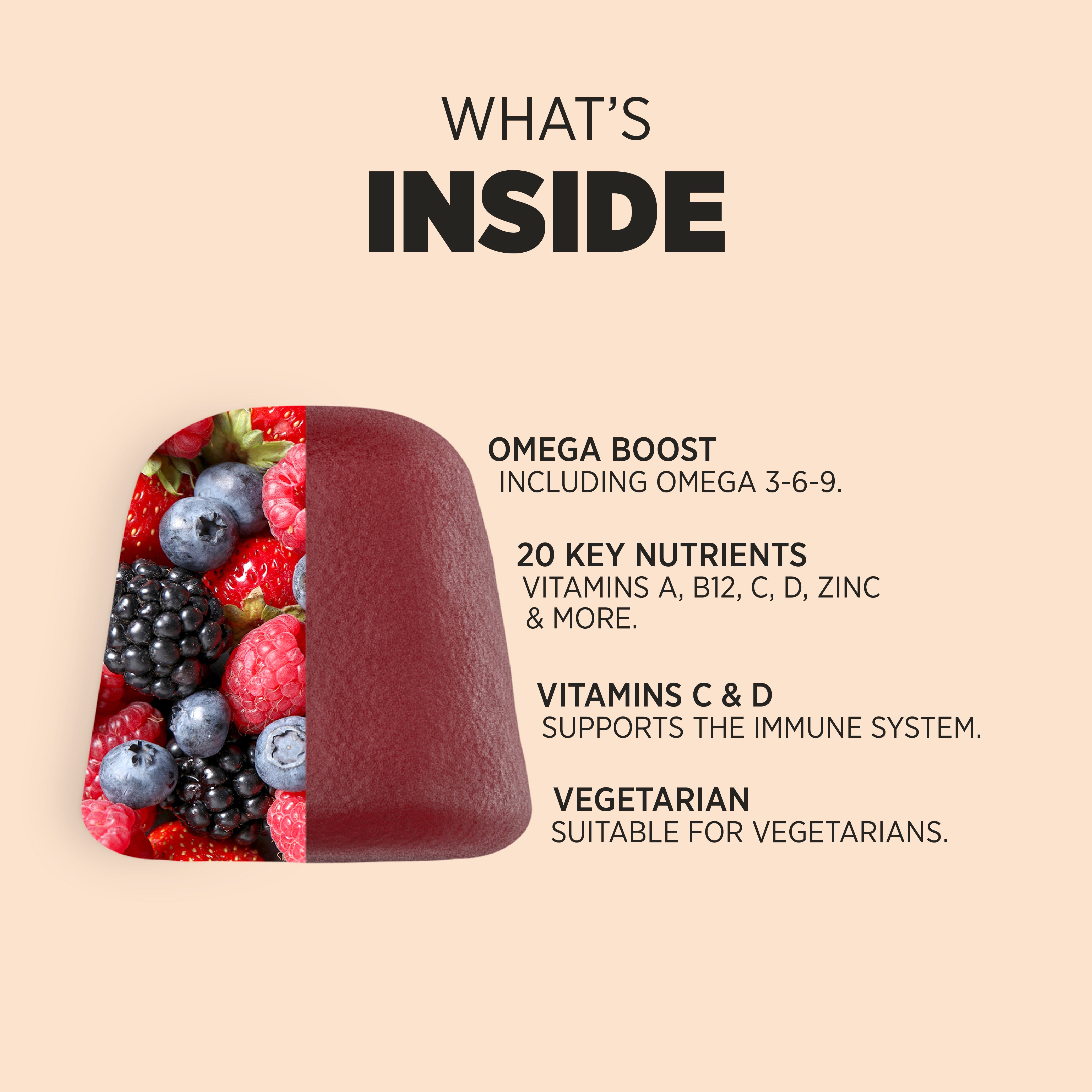 Multivitamin and Omega 369 for Teens | 60 Gummies