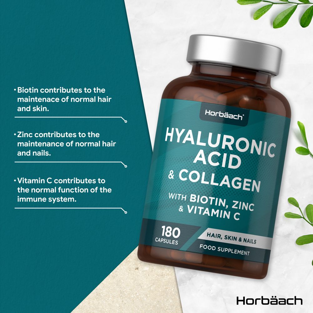 Hyaluronic Acid Complex with Collagen | 180 Capsules