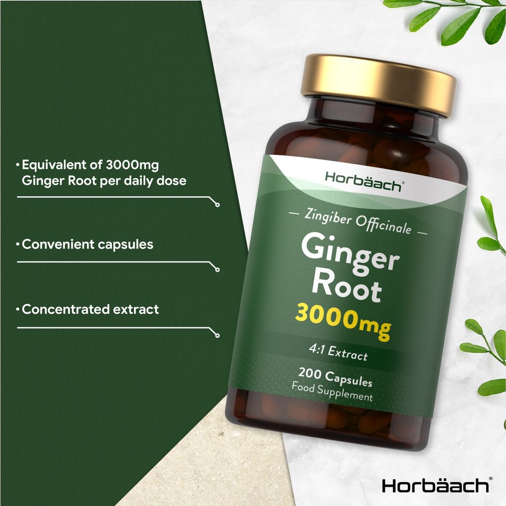 Ginger Root 3000 mg | 200 Capsules