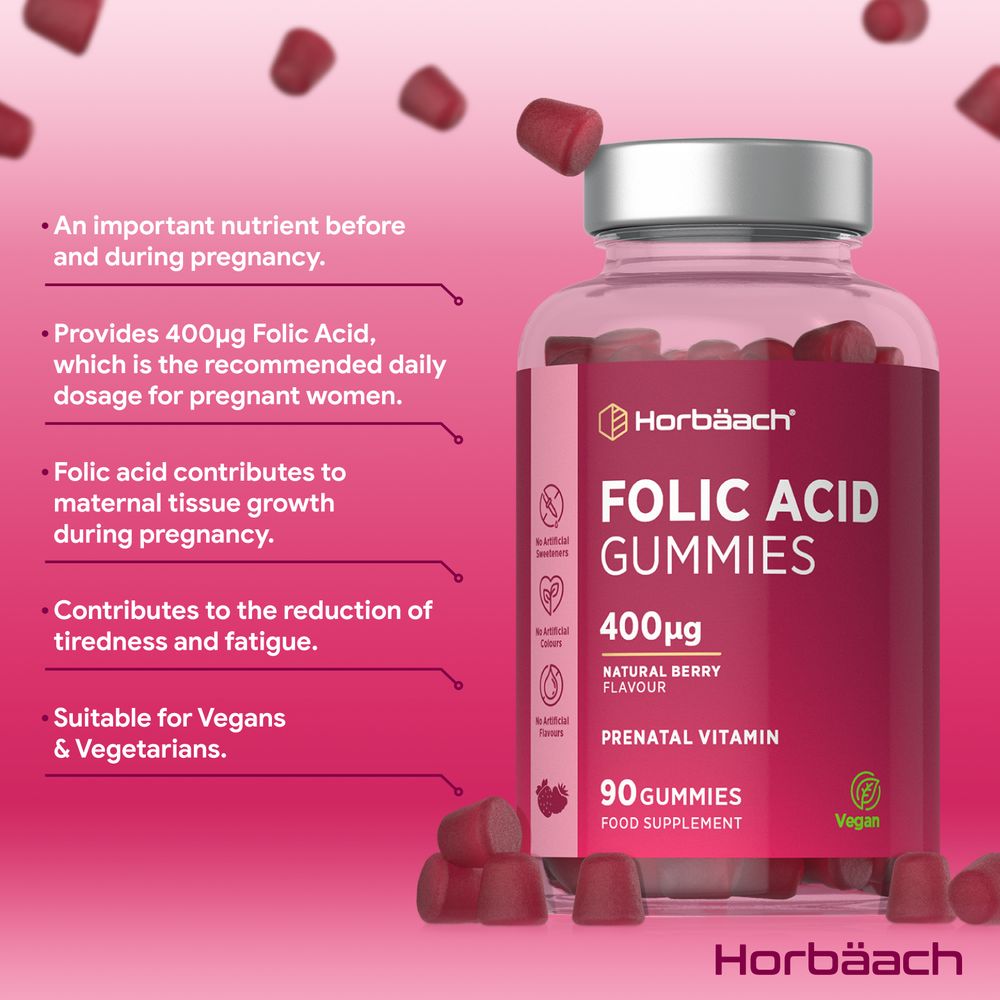 Folic Acid 400 mcg | 90 Gummies