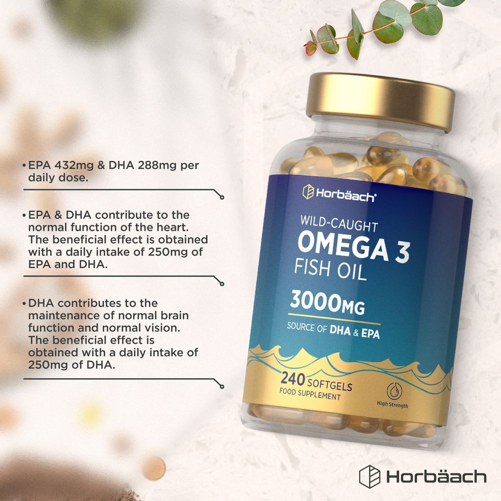 Omega 3 Fish Oil 3000 mg  with EPA & DHA | 240 Softgels