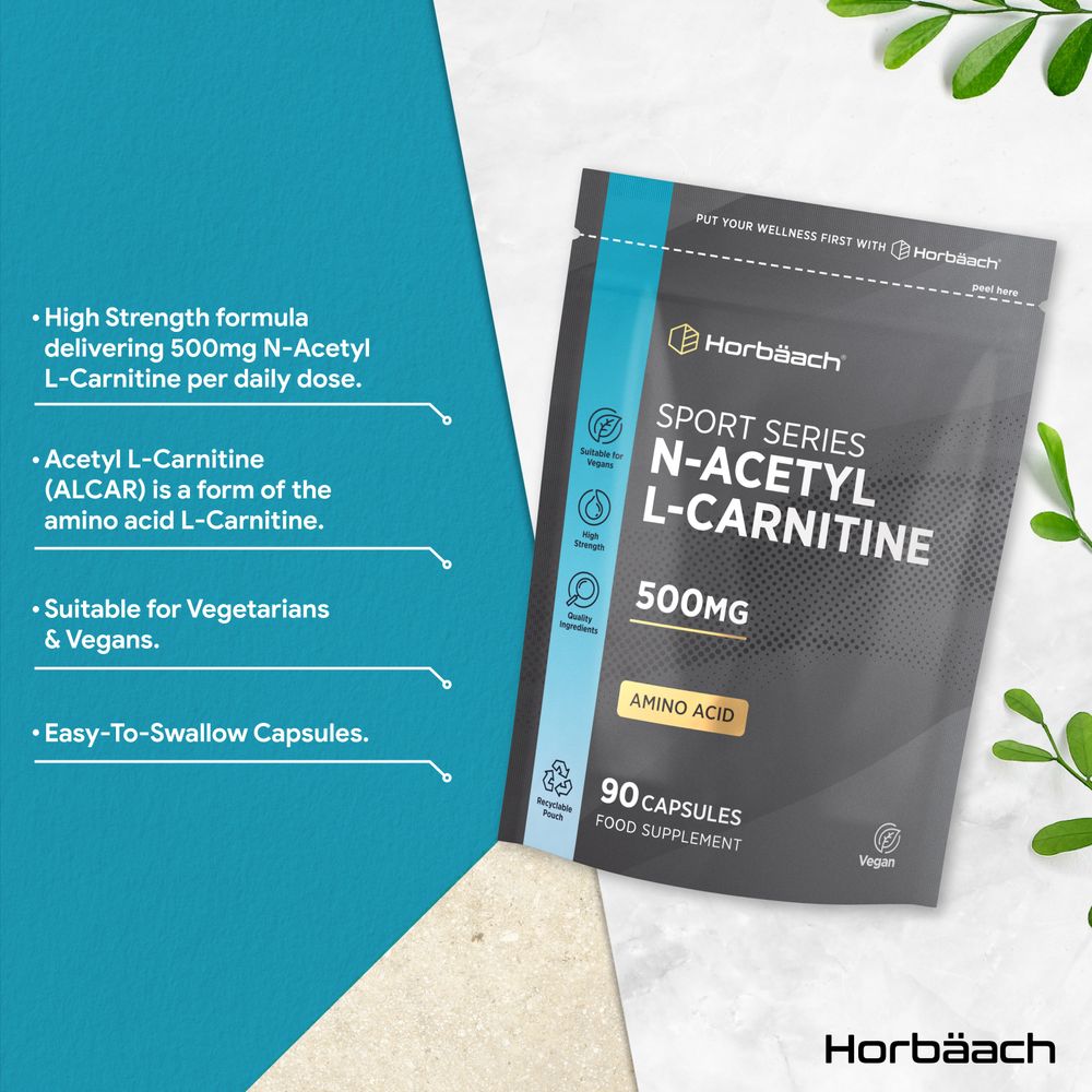 N-Acetyl L-Carnitine 500 mg | 90 Capsules