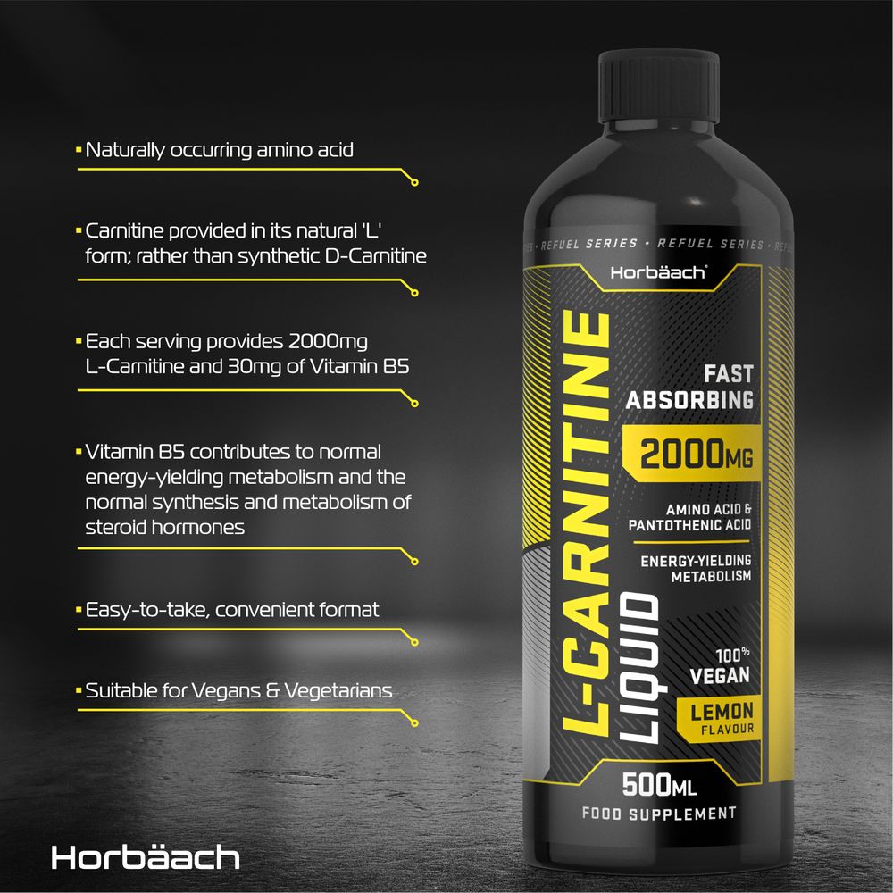 L-Carnitine Liquid 2000 mg with Vitamin B5 | 500 ml