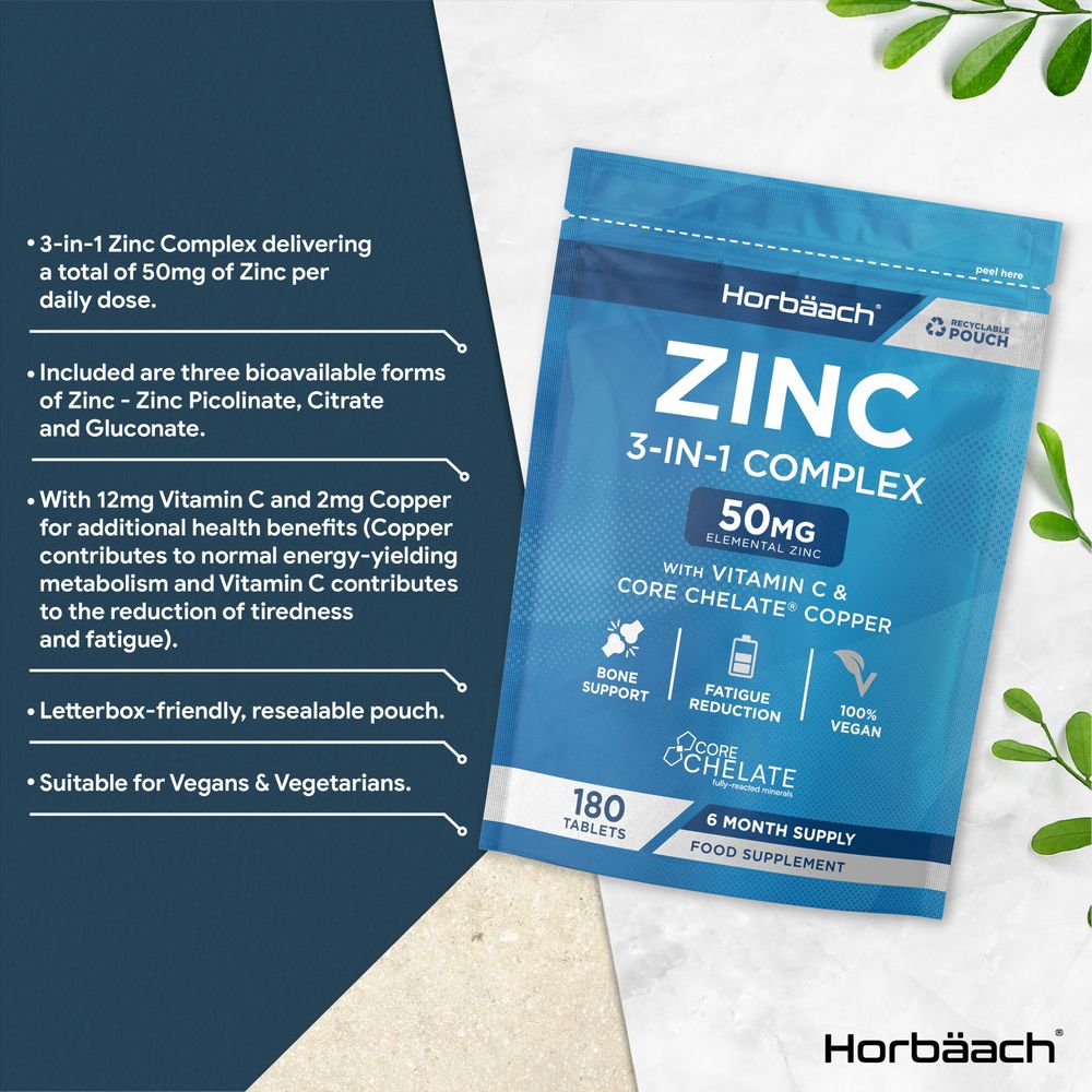 Triple Zinc Complex 50 mg | 180 Tablets