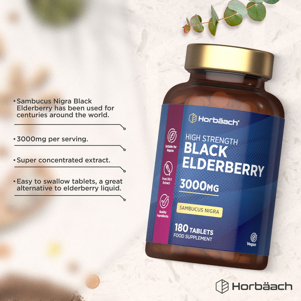 Black Elderberry 3000 mg | 180 Tablets