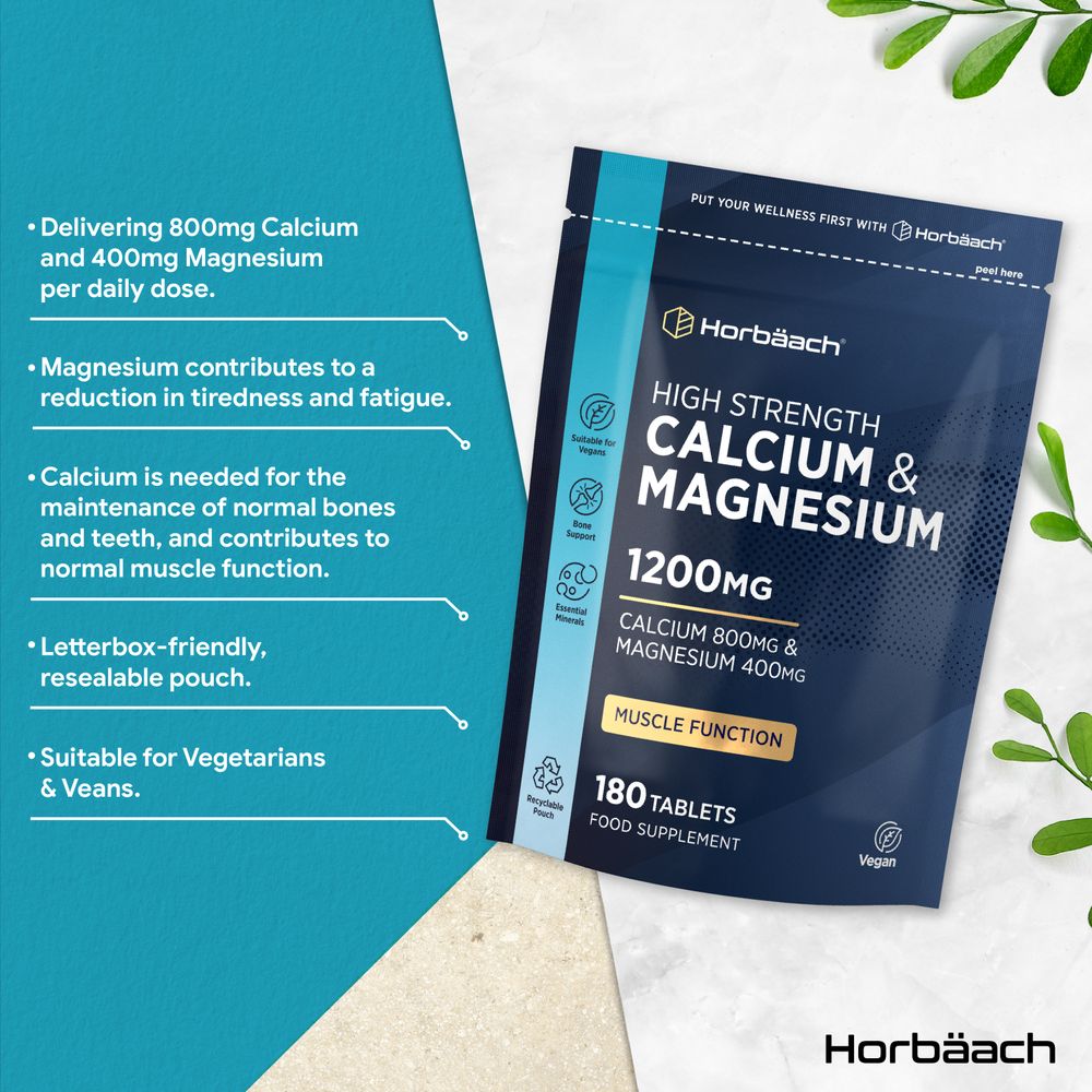 Calcium and Magnesium 1200 mg | 180 Tablets