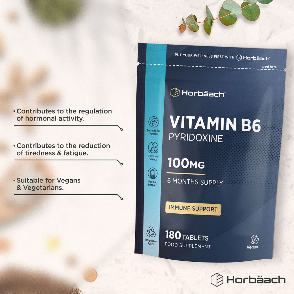 Vitamin B6 100 mg | 180 Tablets