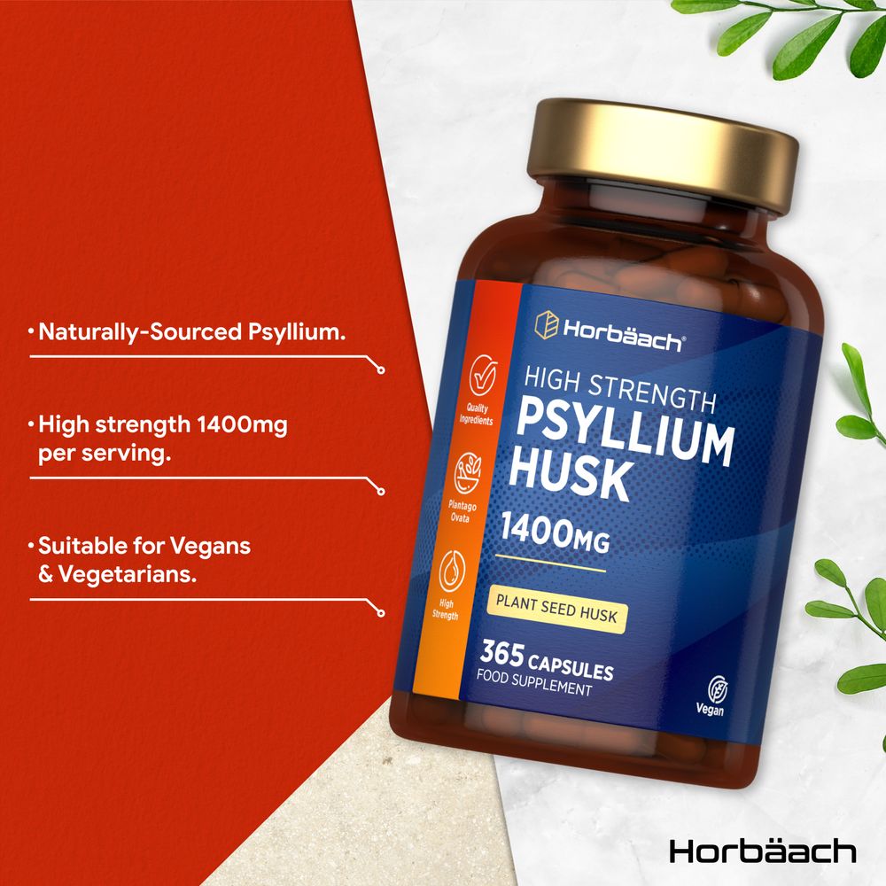 Psyllium Husk 1400 mg | 365 Capsules