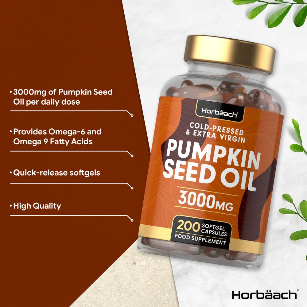 Pumpkin Seed Oil 3000 mg | 200 Softgels