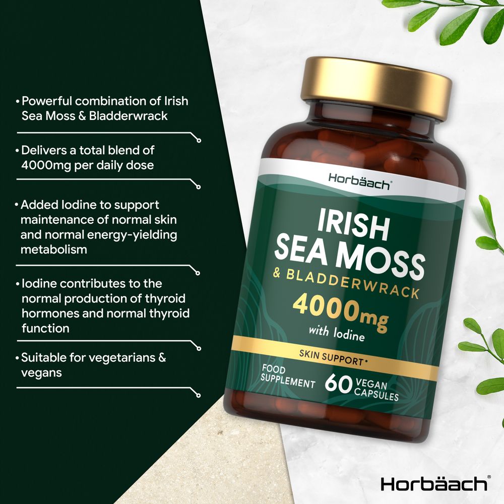 Irish Sea Moss and Bladderwrack 4000 mg | 60 Capsules