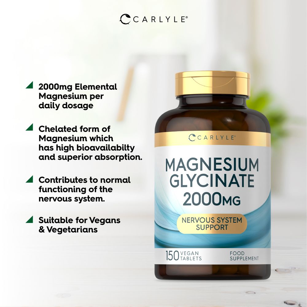Magnesium Glycinate 2000 mg | 150 Tablets