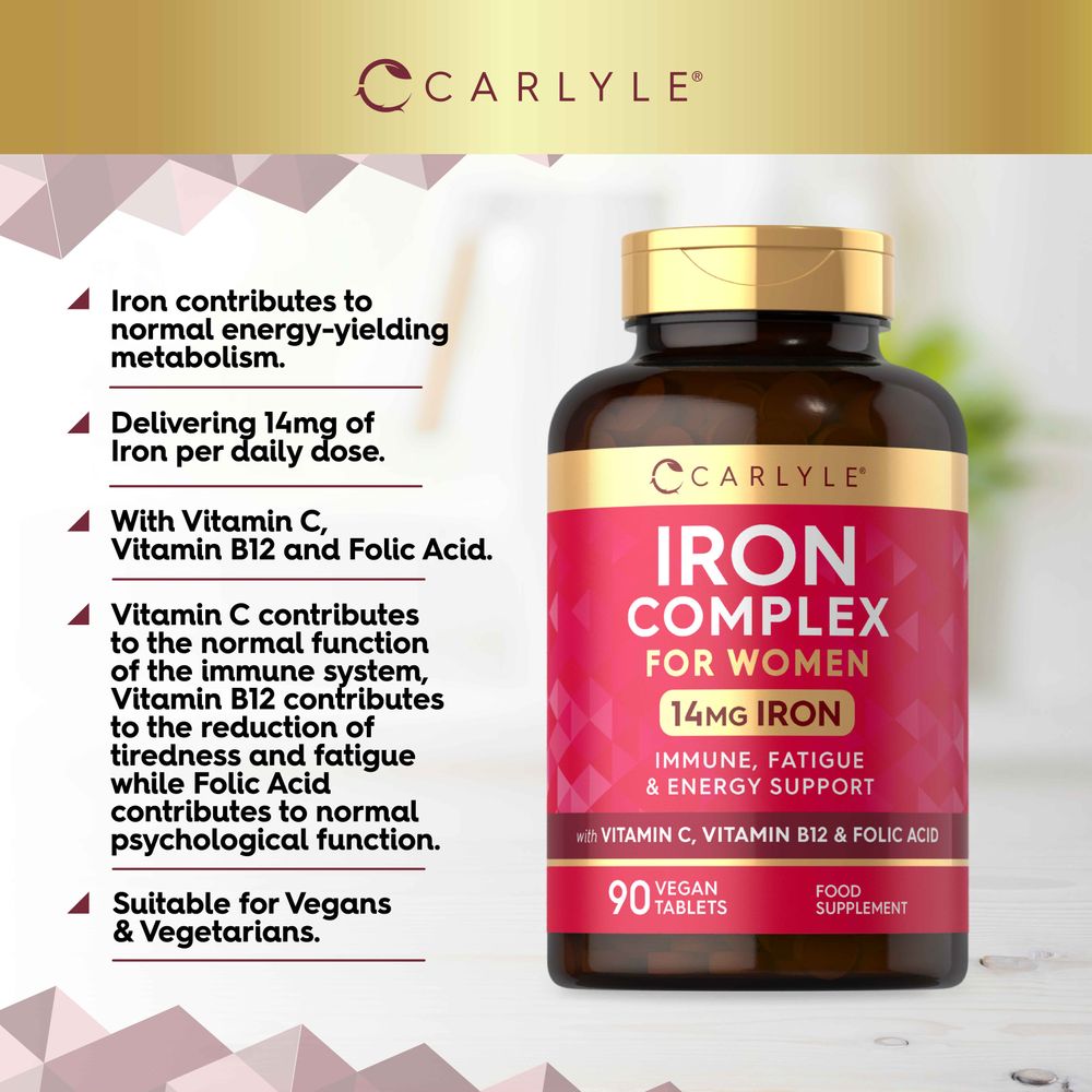 Iron Complex for Women 14 mg | 90 Tablets