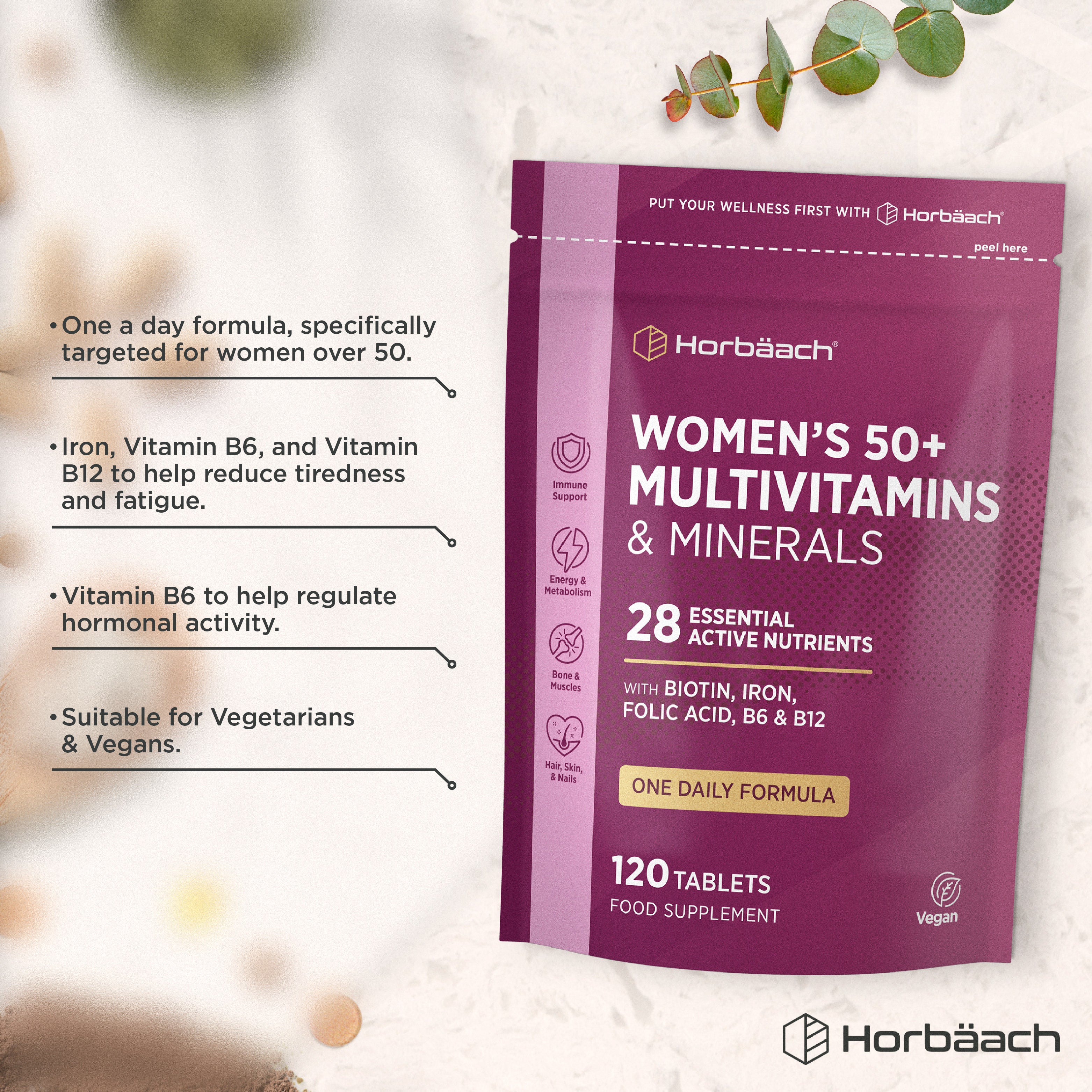 Multivitamins and Minerals for Women 50 Plus | 120 Tablets