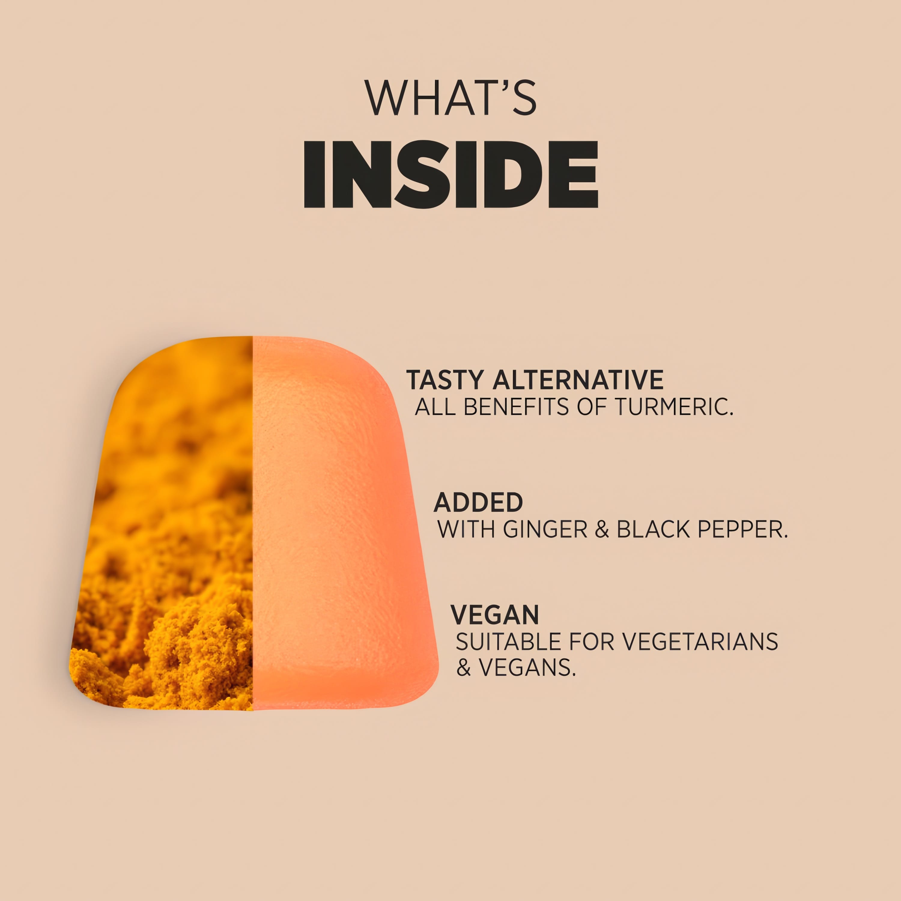 Turmeric with Ginger and Black Pepper 3126 mg | 60 Gummies