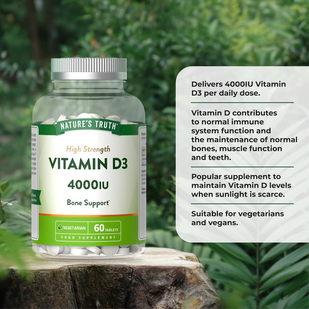 Vitamin D3 4000 iu | 60 Tablets