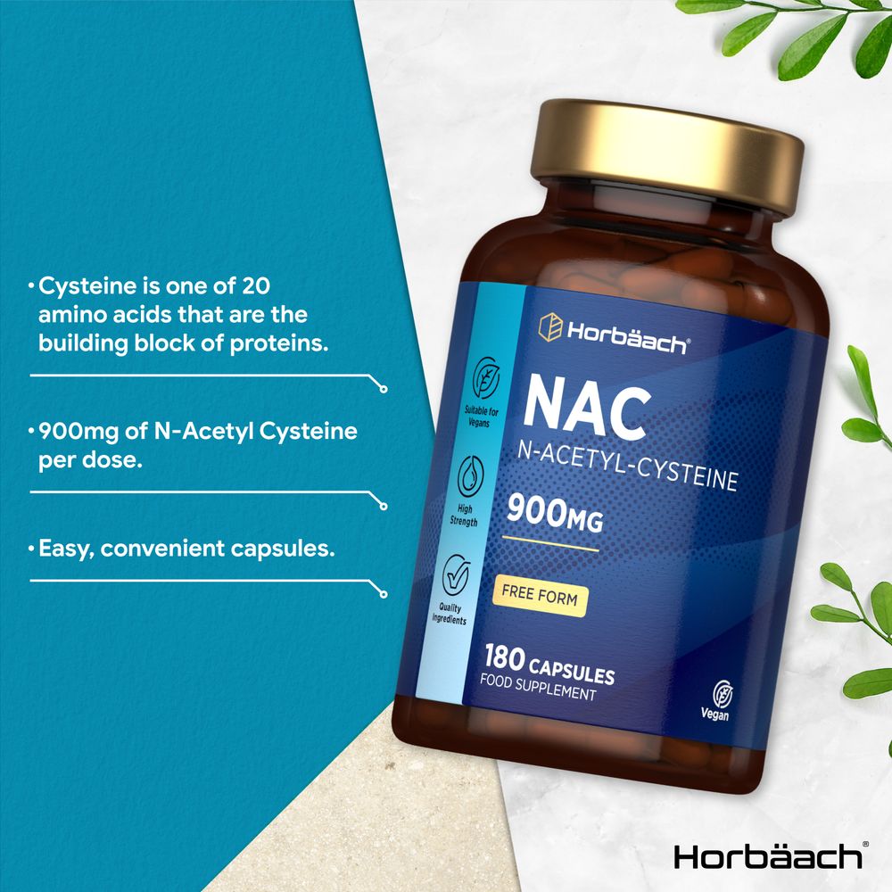 NAC N-Acetyl-Cysteine 900 mg | 180 Capsules