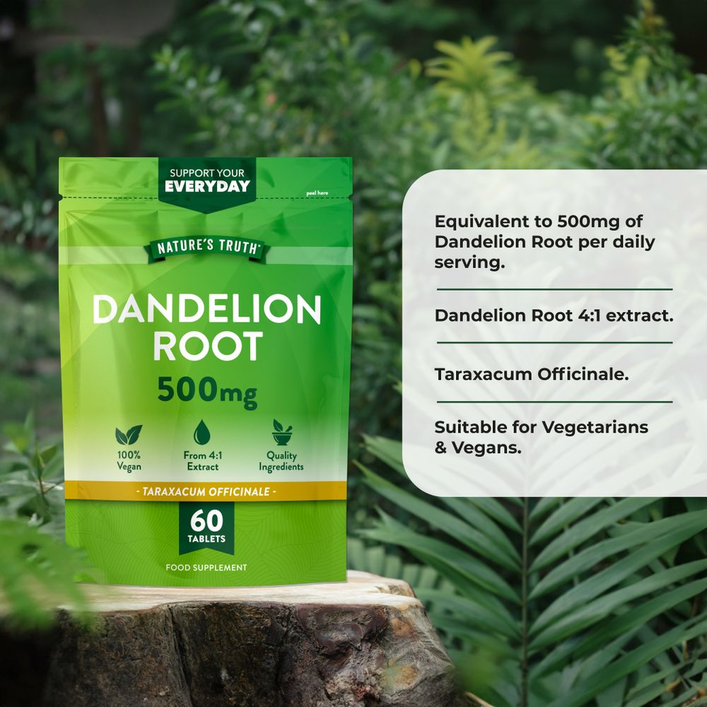 Dandelion Root 500 mg | 60 Tablets 