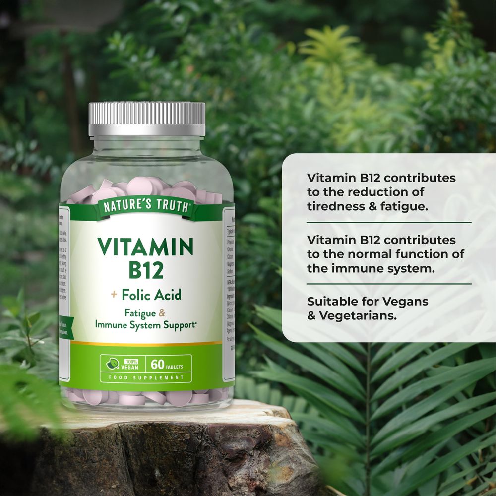 Vitamin B12 with Folic Acid | 60 Tablets